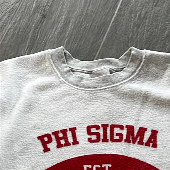 Phi sigma sigma inside out design sweatshirt sorority Greek life Sz Med - Picture 4 of 5